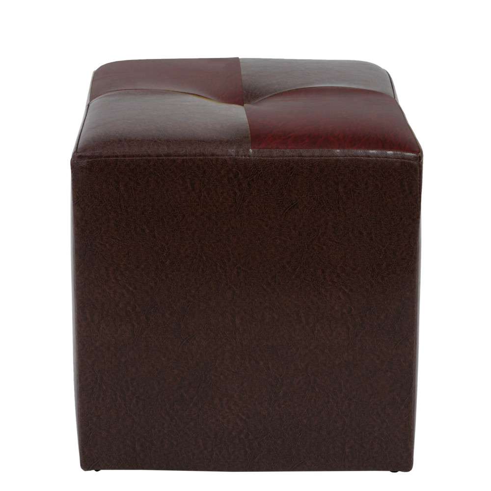 Taburet Cool - imitatie piele maro/bordo - 15611/21902