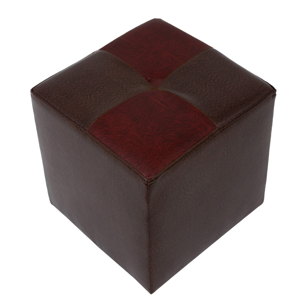Taburet Cool - imitatie piele maro/bordo - 15611/21902