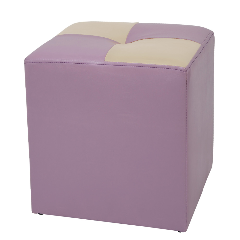 Taburet Cool - imitatie piele mov/crem - 21897/21834 Taburet Cool - imitatie piele mov/crem - 21897/21834