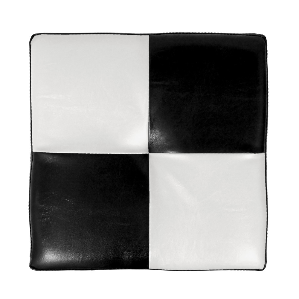 Taburet Cool - imitatie piele negru/alb - 21901/21894 Taburet Cool - imitatie piele negru/alb - 21901/21894