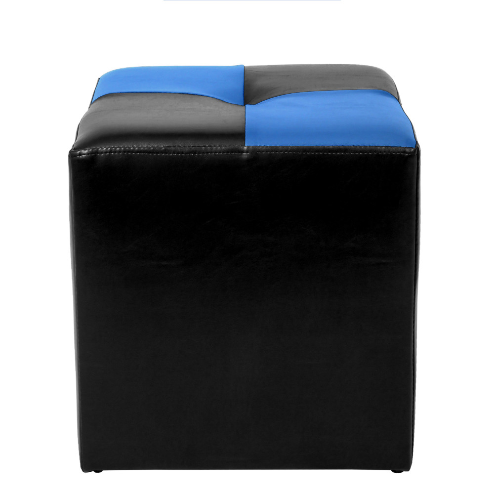 Taburet Cool - imitatie piele negru/albastru - 21901/21898 Taburet Cool - imitatie piele negru/albastru - 21901/21898