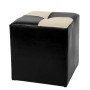 Taburet Cool - imitatie piele negru/crem - 21901/21834 Taburet Cool - imitatie piele negru/crem - 21901/21834