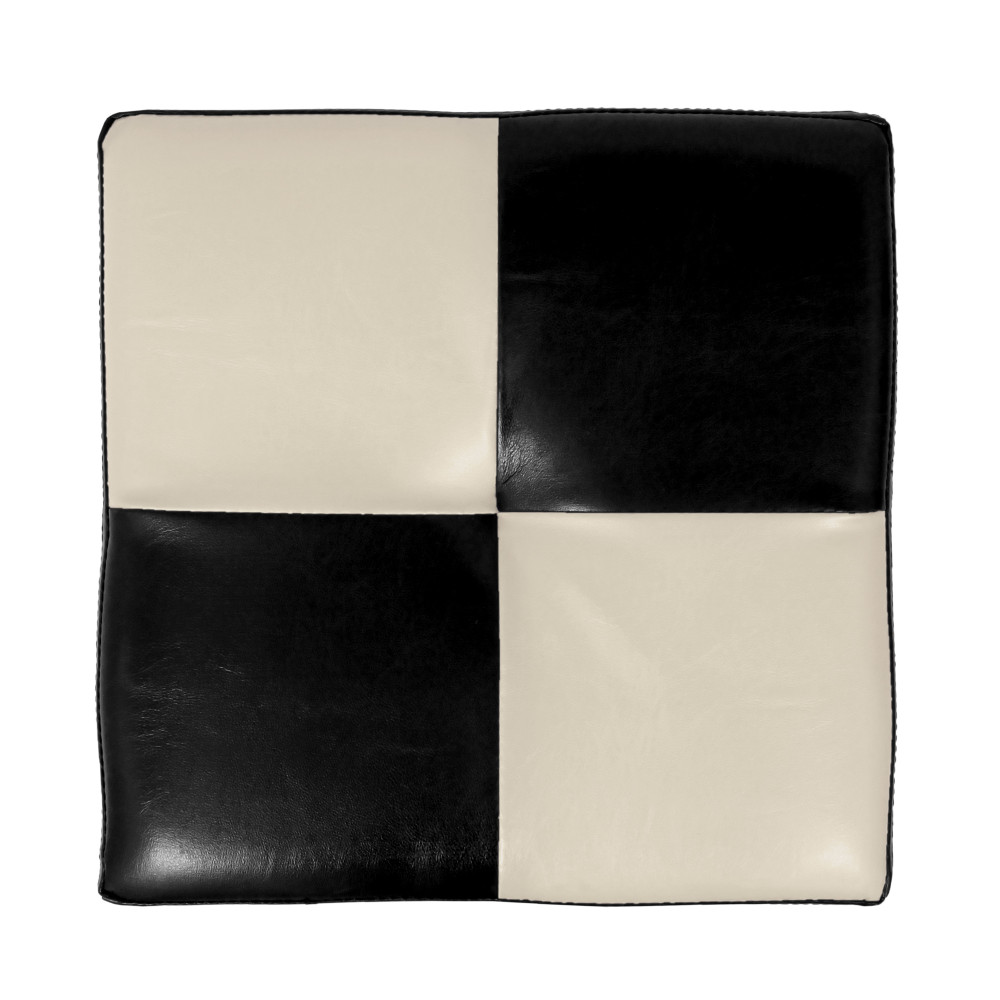 Taburet Cool - imitatie piele negru/crem - 21901/21834 Taburet Cool - imitatie piele negru/crem - 21901/21834