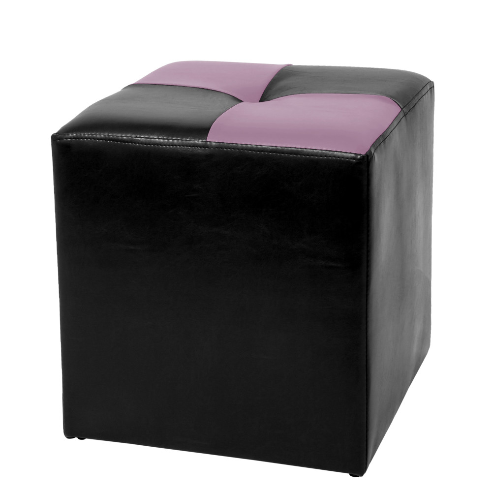 Taburet Cool - imitatie piele negru/mov - 21901/21897 Taburet Cool - imitatie piele negru/mov - 21901/21897