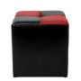Taburet Cool - imitatie piele negru/rosu - 21901/21900 Taburet Cool - imitatie piele negru/rosu - 21901/21900