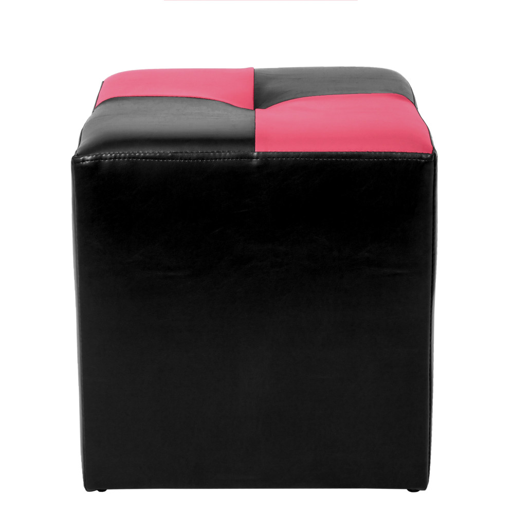 Taburet Cool - imitatie piele negru/roz - 21901/21896 Taburet Cool - imitatie piele negru/roz - 21901/21896