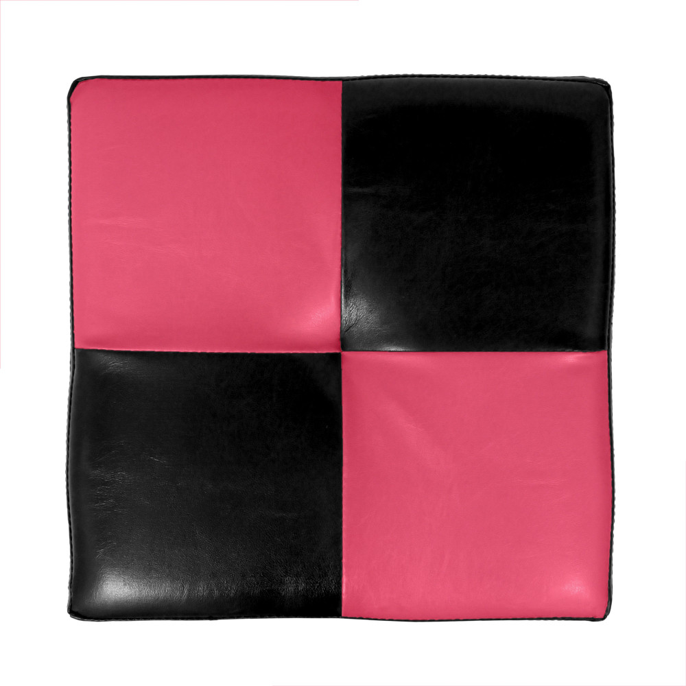 Taburet Cool - imitatie piele negru/roz - 21901/21896 Taburet Cool - imitatie piele negru/roz - 21901/21896