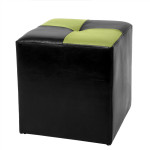 Taburet Cool - imitatie piele negru/verde - 21901/21899