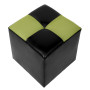 Taburet Cool - imitatie piele negru/verde - 21901/21899 Taburet Cool - imitatie piele negru/verde - 21901/21899