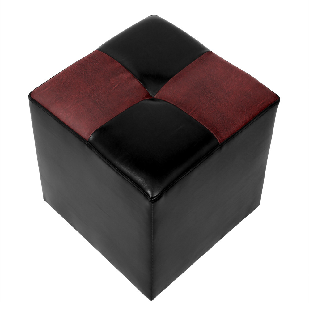Taburet Cool - imitatie piele negru/bordo - 21901/21902 Taburet Cool - imitatie piele negru/bordo - 21901/21902