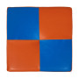 Taburet Cool - imitatie piele portocaliu/albastru - 21895/21898 Taburet Cool - imitatie piele portocaliu/albastru - 21895/21898