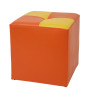 Taburet Cool - imitatie piele portocaliu/galben - 21895/22168 Taburet Cool - imitatie piele portocaliu/galben - 21895/22168