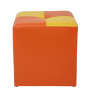 Taburet Cool - imitatie piele portocaliu/galben - 21895/22168 Taburet Cool - imitatie piele portocaliu/galben - 21895/22168