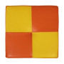 Taburet Cool - imitatie piele portocaliu/galben - 21895/22168 Taburet Cool - imitatie piele portocaliu/galben - 21895/22168