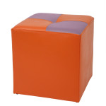 Taburet Cool - imitatie piele portocaliu/mov - 21895/21897