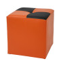 Taburet Cool - imitatie piele portocaliu/negru - 21895/21901 Taburet Cool - imitatie piele portocaliu/negru - 21895/21901