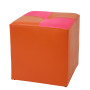 Taburet Cool - imitatie piele portocaliu/roz - 21895/21896 Taburet Cool - imitatie piele portocaliu/roz - 21895/21896