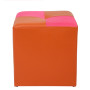 Taburet Cool - imitatie piele portocaliu/roz - 21895/21896 Taburet Cool - imitatie piele portocaliu/roz - 21895/21896
