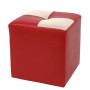 Taburet Cool - imitatie piele rosu/crem - 21900/21834 Taburet Cool - imitatie piele rosu/crem - 21900/21834