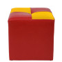Taburet Cool - imitatie piele rosu/galben - 21900/22168 Taburet Cool - imitatie piele rosu/galben - 21900/22168
