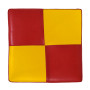 Taburet Cool - imitatie piele rosu/galben - 21900/22168 Taburet Cool - imitatie piele rosu/galben - 21900/22168
