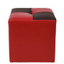 Taburet Cool - imitatie piele rosu/maro - 21900/15611