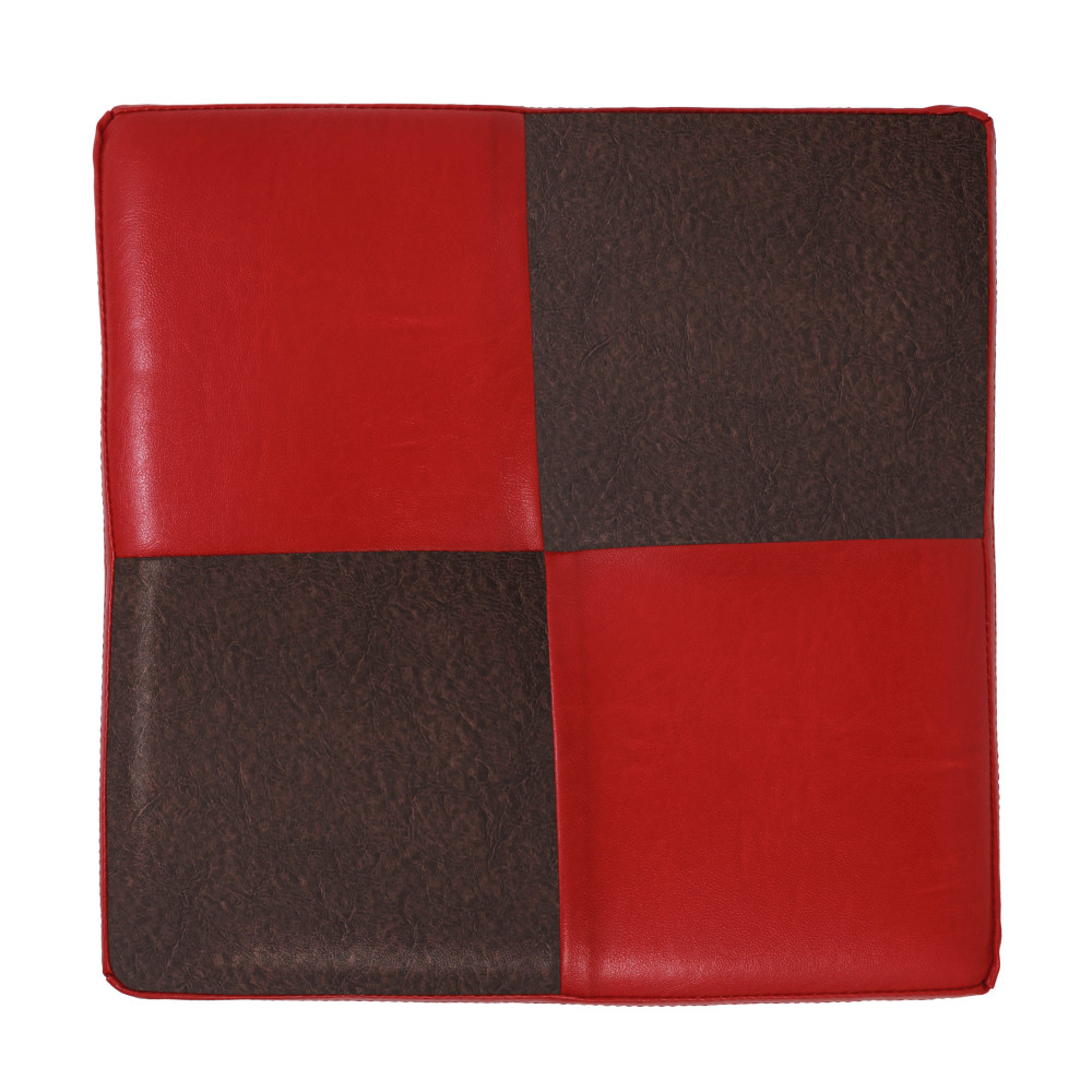 Taburet Cool - imitatie piele rosu/maro - 21900/15611