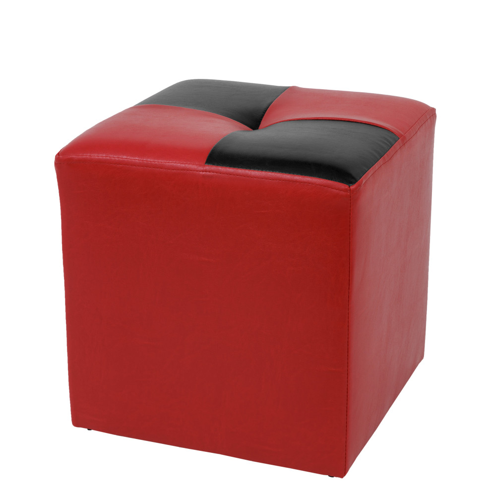 Taburet Cool - imitatie piele rosu/negru - 21900/21901 Taburet Cool - imitatie piele rosu/negru - 21900/21901