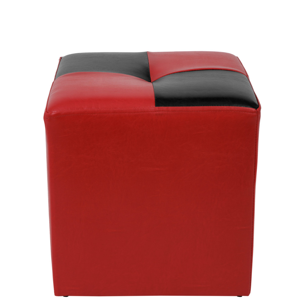 Taburet Cool - imitatie piele rosu/negru - 21900/21901 Taburet Cool - imitatie piele rosu/negru - 21900/21901