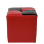 Taburet Cool - imitatie piele rosu/negru - 21900/21901 Taburet Cool - imitatie piele rosu/negru - 21900/21901