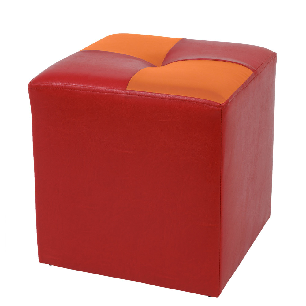 Taburet Cool - imitatie piele rosu/portocaliu - 21900/21895 Taburet Cool - imitatie piele rosu/portocaliu - 21900/21895