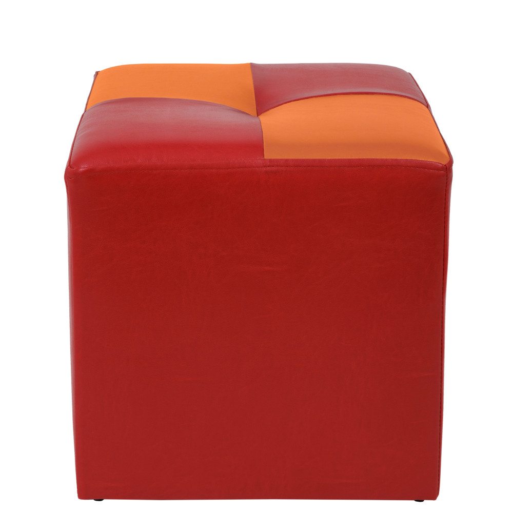 Taburet Cool - imitatie piele rosu/portocaliu - 21900/21895 Taburet Cool - imitatie piele rosu/portocaliu - 21900/21895