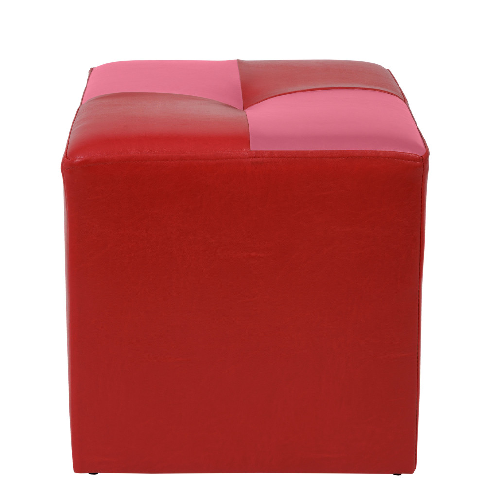 Taburet Cool - imitatie piele rosu/roz - 21900/21896 Taburet Cool - imitatie piele rosu/roz - 21900/21896