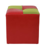 Taburet Cool - imitatie piele rosu/verde - 21900/21899