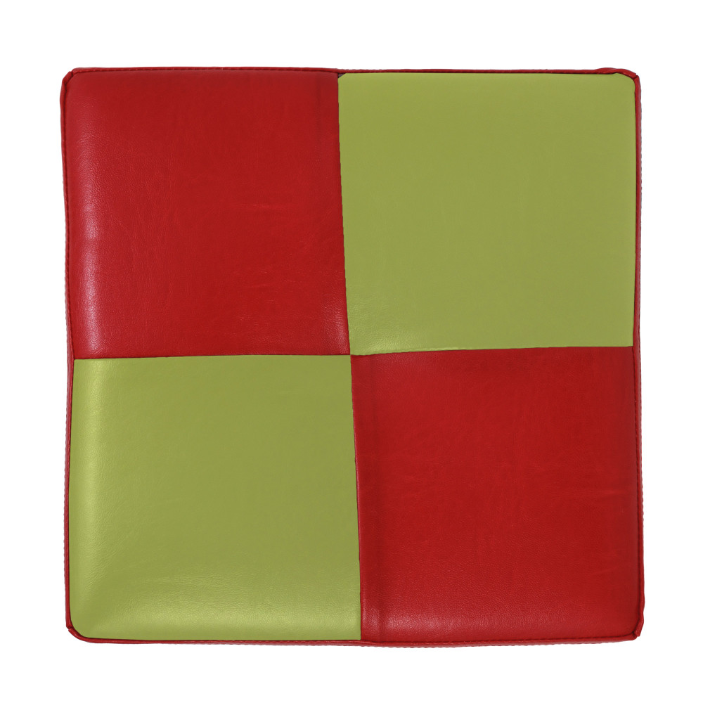 Taburet Cool - imitatie piele rosu/verde - 21900/21899