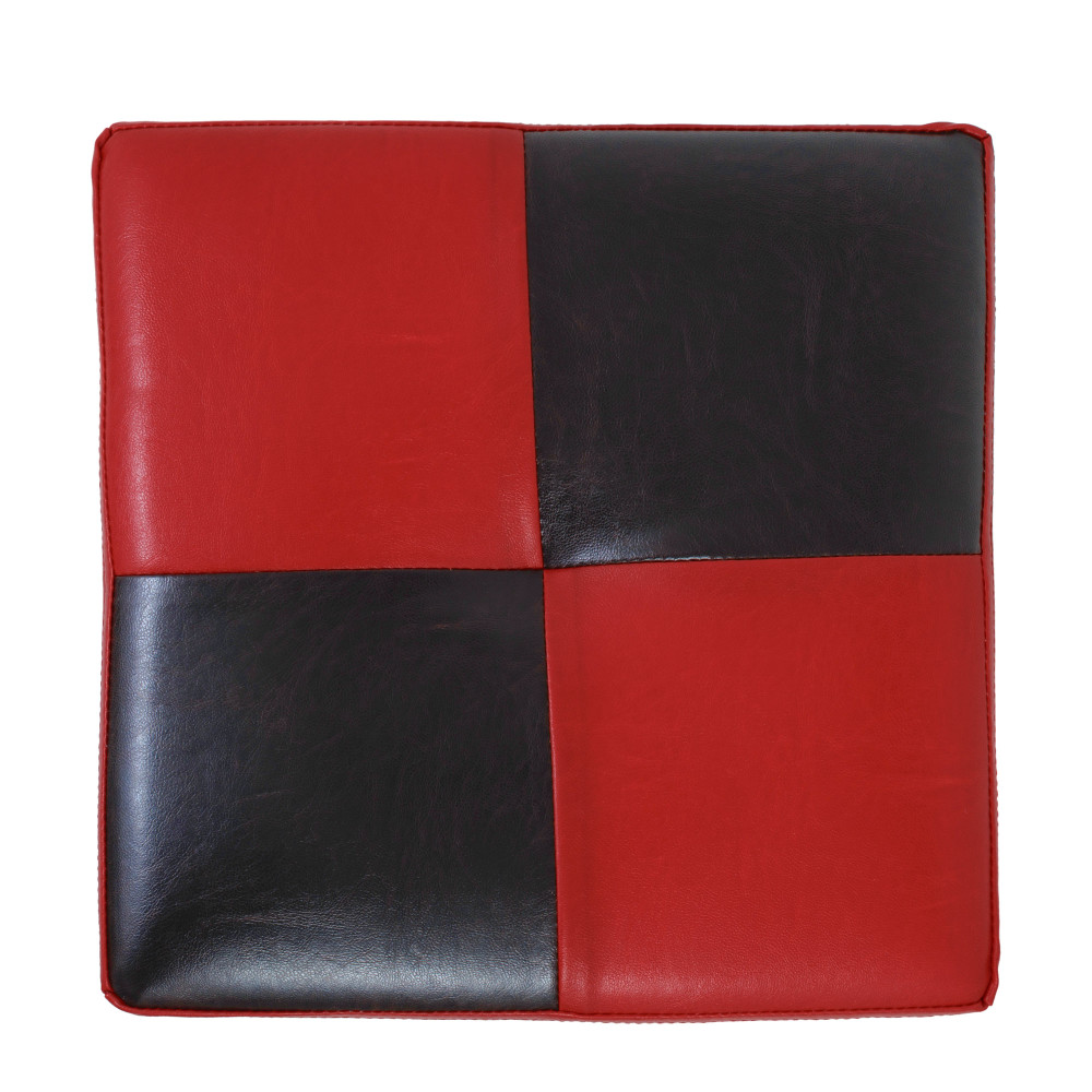 Taburet Cool - imitatie piele rosu/wenge - 21900/21835