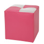 Taburet Cool - imitatie piele roz/alb - 21896/21894 Taburet Cool - imitatie piele roz/alb - 21896/21894