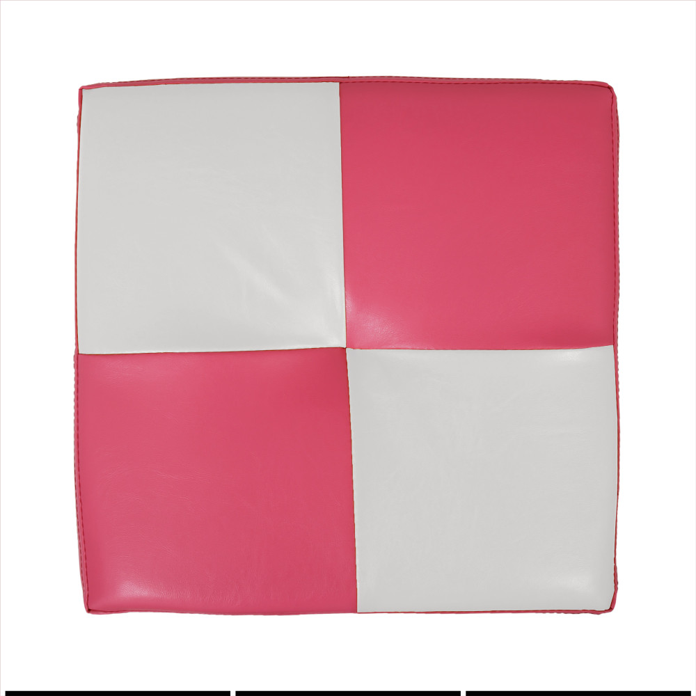 Taburet Cool - imitatie piele roz/alb - 21896/21894 Taburet Cool - imitatie piele roz/alb - 21896/21894