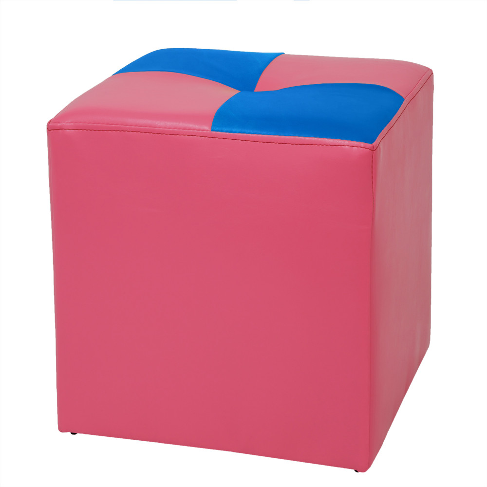 Taburet Cool - imitatie piele roz/albastru - 21896/21898 Taburet Cool - imitatie piele roz/albastru - 21896/21898
