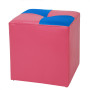 Taburet Cool - imitatie piele roz/albastru - 21896/21898 Taburet Cool - imitatie piele roz/albastru - 21896/21898