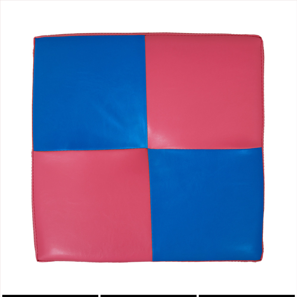 Taburet Cool - imitatie piele roz/albastru - 21896/21898 Taburet Cool - imitatie piele roz/albastru - 21896/21898