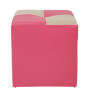 Taburet Cool - imitatie piele roz/crem - 21896/21834 Taburet Cool - imitatie piele roz/crem - 21896/21834
