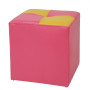 Taburet Cool - imitatie piele roz/galben - 21896/22168 Taburet Cool - imitatie piele roz/galben - 21896/22168