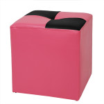 Taburet Cool - imitatie piele roz/negru - 21896/21901