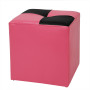 Taburet Cool - imitatie piele roz/negru - 21896/21901 Taburet Cool - imitatie piele roz/negru - 21896/21901