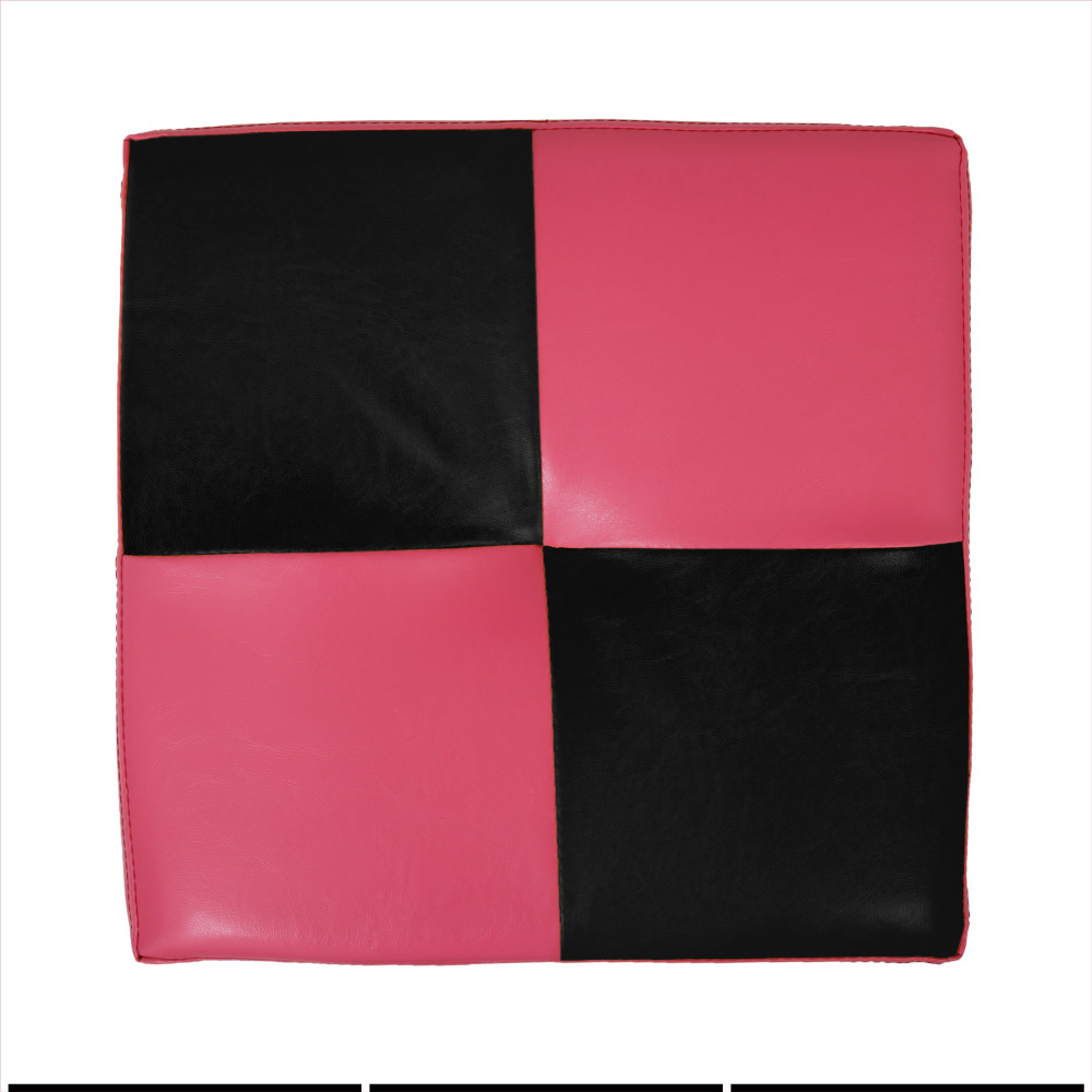 Taburet Cool - imitatie piele roz/negru - 21896/21901 Taburet Cool - imitatie piele roz/negru - 21896/21901