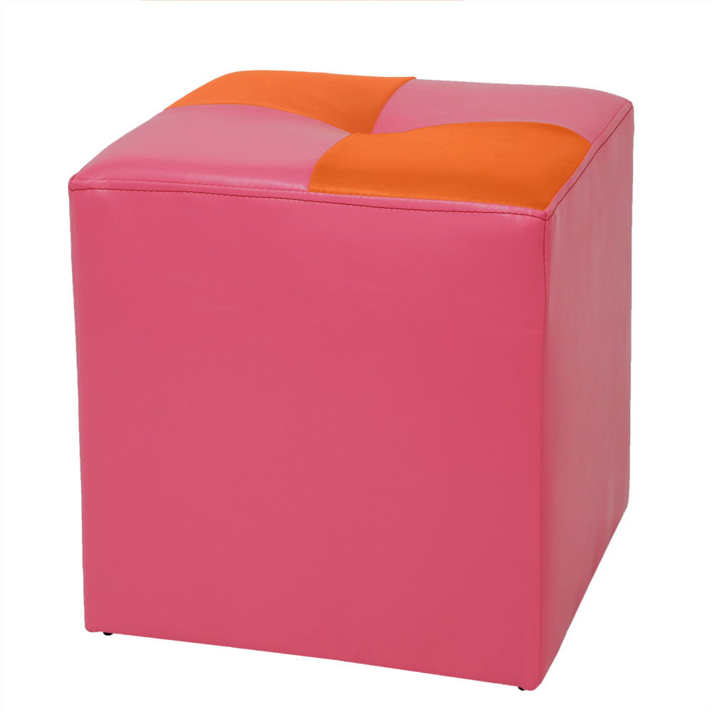 Taburet Cool - imitatie piele roz/portocaliu - 21896/21895 Taburet Cool - imitatie piele roz/portocaliu - 21896/21895
