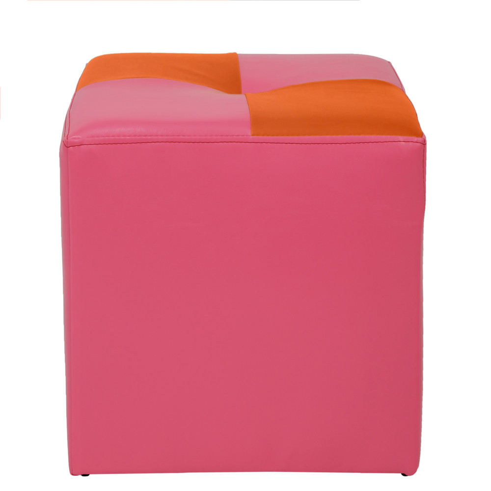 Taburet Cool - imitatie piele roz/portocaliu - 21896/21895 Taburet Cool - imitatie piele roz/portocaliu - 21896/21895