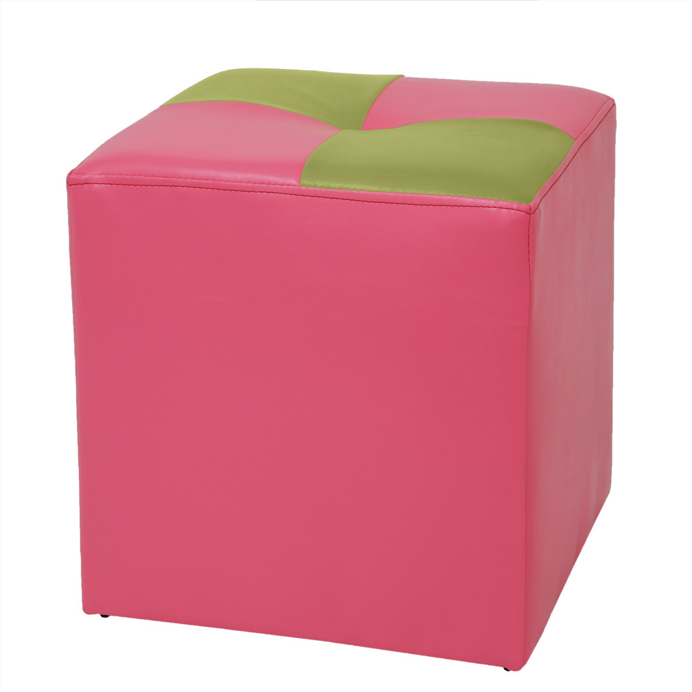 Taburet Cool - imitatie piele roz/verde - 21896/21899 Taburet Cool - imitatie piele roz/verde - 21896/21899