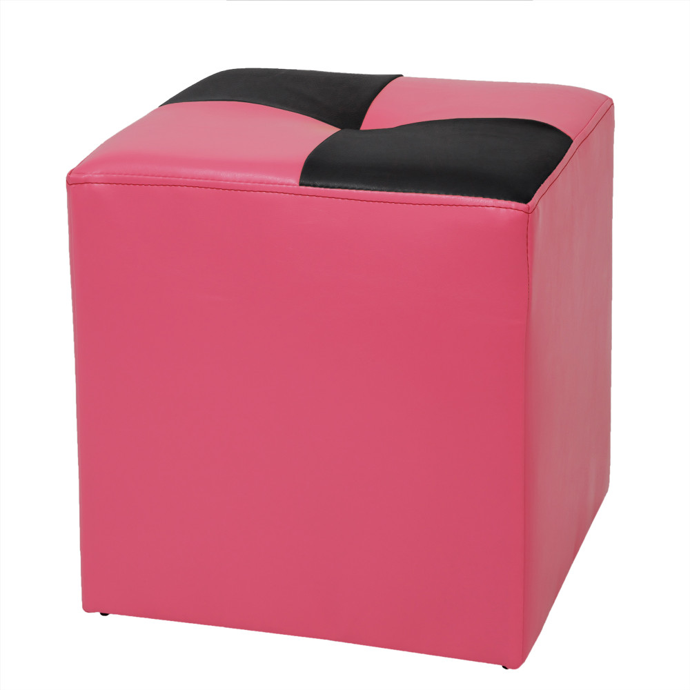Taburet Cool - imitatie piele roz/wenge - 21896/21835 Taburet Cool - imitatie piele roz/wenge - 21896/21835
